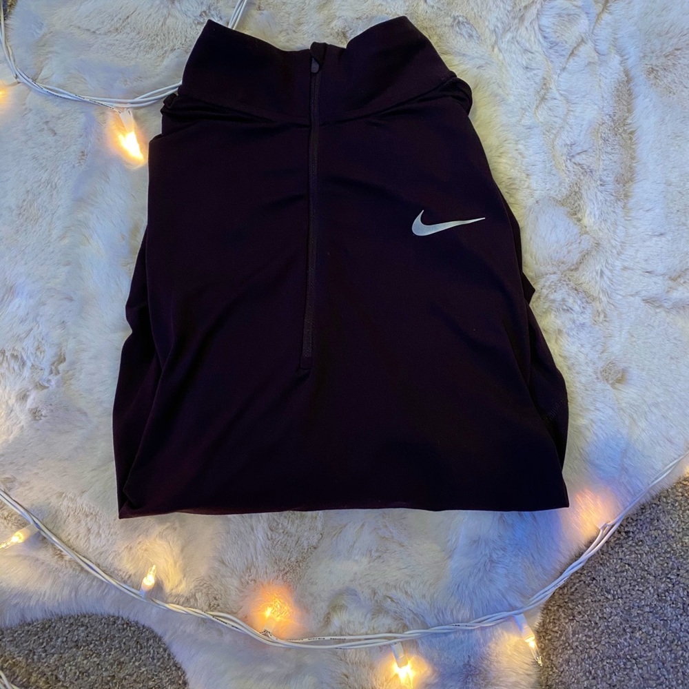 Dark purple maroon nike quarter zip size M